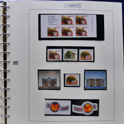 Collection timbres de Canada 1991-1999 neufs en album SAFE.