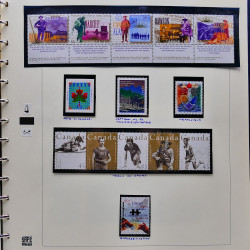 Collection timbres de Canada 1991-1999 neufs en album SAFE.