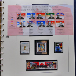 Collection timbres de Canada 1991-1999 neufs en album SAFE.