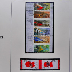 Collection timbres de Canada 1991-1999 neufs en album SAFE.