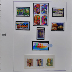 Collection timbres de Canada 1991-1999 neufs en album SAFE.