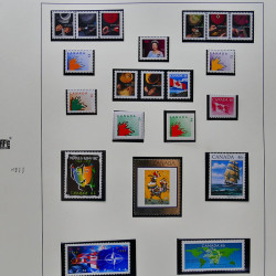 Collection timbres de Canada 1991-1999 neufs en album SAFE.