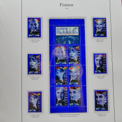 Collection timbres de France 1991-1998 neufs** complet en album Supramax.
