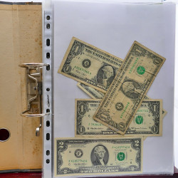 Collection billets de banque tous pays neufs et anciens en un album.