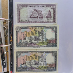 Collection billets de banque tous pays neufs et anciens en un album.