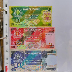 Collection billets de banque tous pays neufs et anciens en un album.