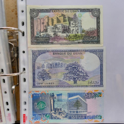Collection billets de banque tous pays neufs et anciens en un album.