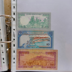 Collection billets de banque tous pays neufs et anciens en un album.