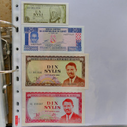 Collection billets de banque tous pays neufs et anciens en un album.