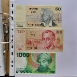 Collection billets de banque tous pays neufs et anciens en un album.