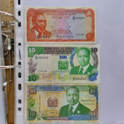 Collection billets de banque tous pays neufs et anciens en un album.