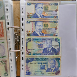 Collection billets de banque tous pays neufs et anciens en un album.