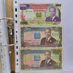 Collection billets de banque tous pays neufs et anciens en un album.