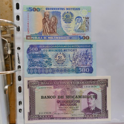 Collection billets de banque tous pays neufs et anciens en un album.