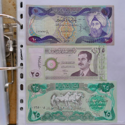 Collection billets de banque tous pays neufs et anciens en un album.