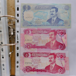 Collection billets de banque tous pays neufs et anciens en un album.