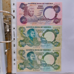 Collection billets de banque tous pays neufs et anciens en un album.