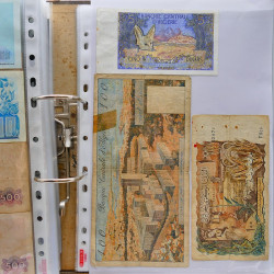 Collection billets de banque tous pays neufs et anciens en un album.
