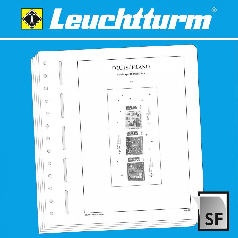 Feuilles préimprimées Leuchtturm République Fédérale Allemagnebandes provenant du carnet 2025.