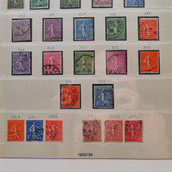 Collection timbres de France 1849-1940 neufs et oblitérés en album Lindner