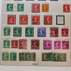 Collection timbres de France 1849-1940 neufs et oblitérés en album Lindner