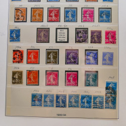 Collection timbres de France 1849-1940 neufs et oblitérés en album Lindner