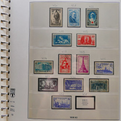 Collection timbres de France 1849-1940 neufs et oblitérés en album Lindner