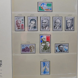 Collection timbres de France 1974-1982 neufs** et oblitérés complet en album Lindner.