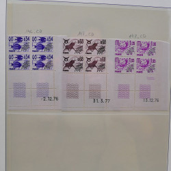 Collection timbres de France 1974-1982 neufs** et oblitérés complet en album Lindner.