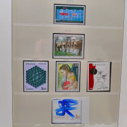 Collection timbres de France 1974-1982 neufs** et oblitérés complet en album Lindner.