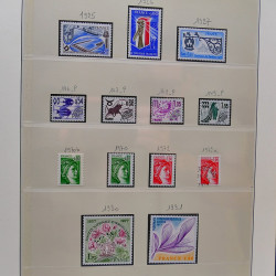 Collection timbres de France 1974-1982 neufs** et oblitérés complet en album Lindner.
