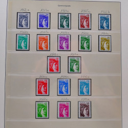 Collection timbres de France 1974-1982 neufs** et oblitérés complet en album Lindner.
