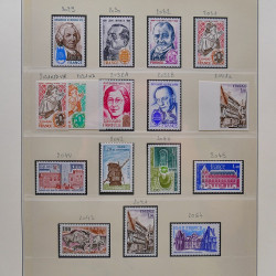Collection timbres de France 1974-1982 neufs** et oblitérés complet en album Lindner.