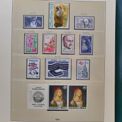 Collection timbres de France 1974-1982 neufs** et oblitérés complet en album Lindner.