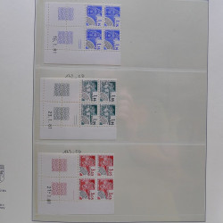 Collection timbres de France 1974-1982 neufs** et oblitérés complet en album Lindner.