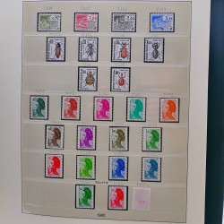 Collection timbres de France 1974-1982 neufs** et oblitérés complet en album Lindner.