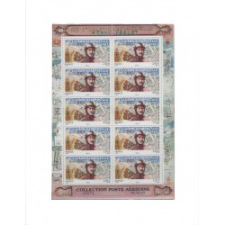 Feuillet 10 timbres Poste aérienne Henri Péquet N°F74a neuf**.
