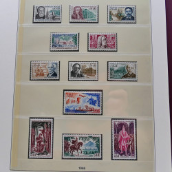 Collection timbres de France 1965-1974 neufs** en album Lindner.
