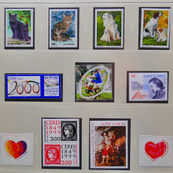 Collection timbres de France 1994-2000 neufs** complet en album Safe.