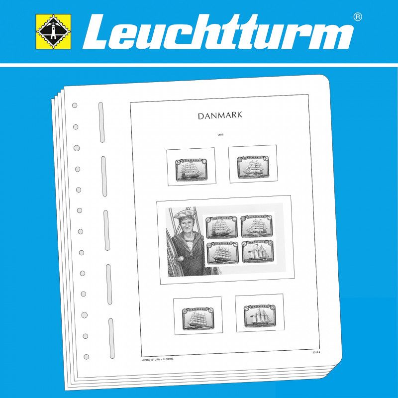 Leuchtturm feuilles préimprimées Danemark 2025.