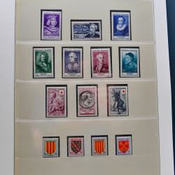 Collection timbres de France 1949-1962 neuf** complet en album Lindner.