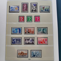 Collection timbres de France 1949-1962 neuf** complet en album Lindner.