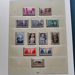 Collection timbres de France 1949-1962 neuf** complet en album Lindner.