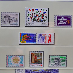 Collection timbres de France 1989-1997 neuf** complet en album.