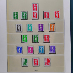 Collection timbres de France 1989-1997 neuf** complet en album.