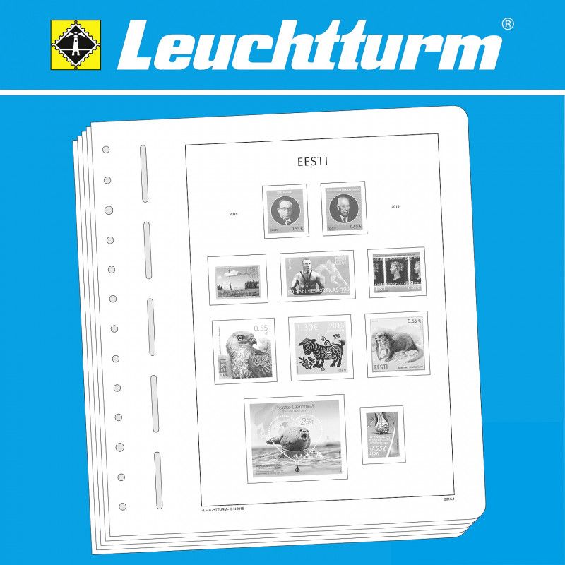 Leuchtturm feuilles préimprimées SF Estonie 2025.