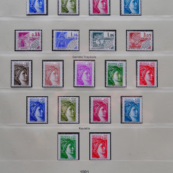 Collection timbres de France 1967-1981 neuf** en album.