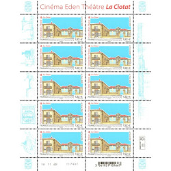 Timbre Cinéma Eden Théâtre en feuillet de France N°F212 neuf**.