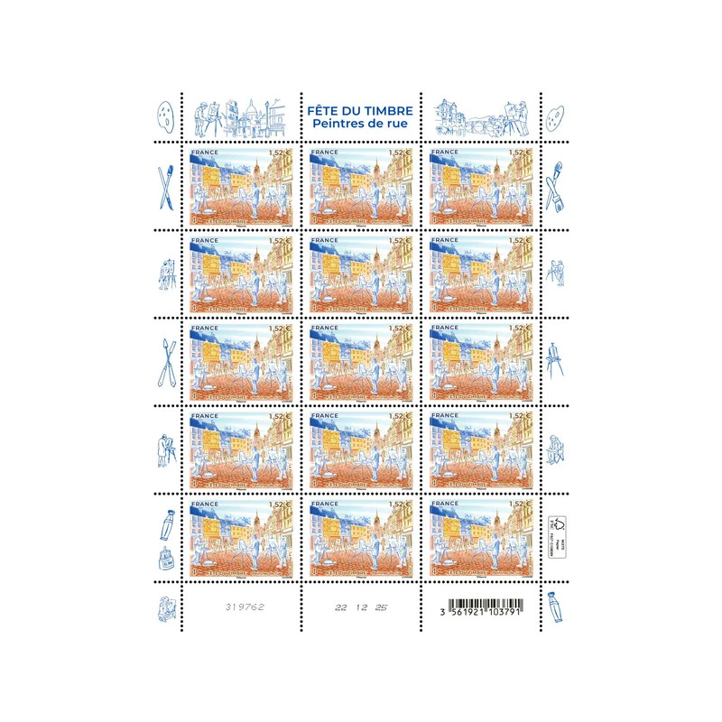 Timbre Peintres de rue en feuillet de France N°F213 neuf**.