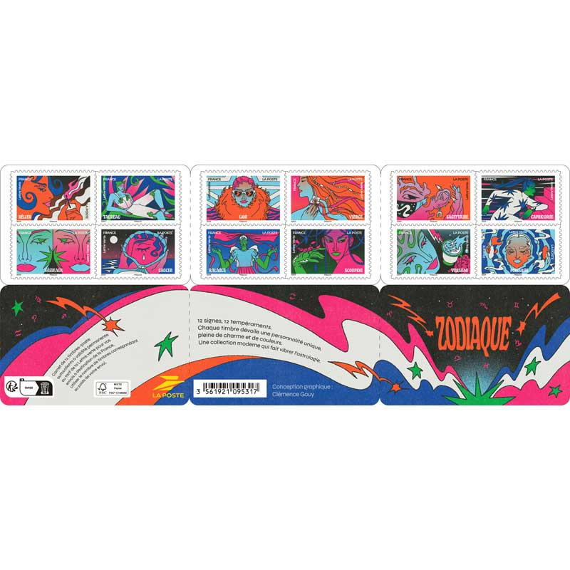 Timbres autoadhésifs de France N°2670-2681, Zodiaque.